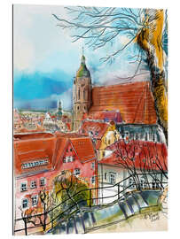 Quadro em plexi-alumínio Pirna, View to the Church of St. Mary