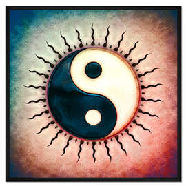Gerahmter Kunstdruck Yin Yang - Sun II