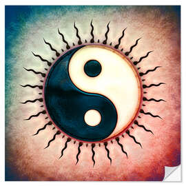 Sticker mural Yin Yang - Sun II