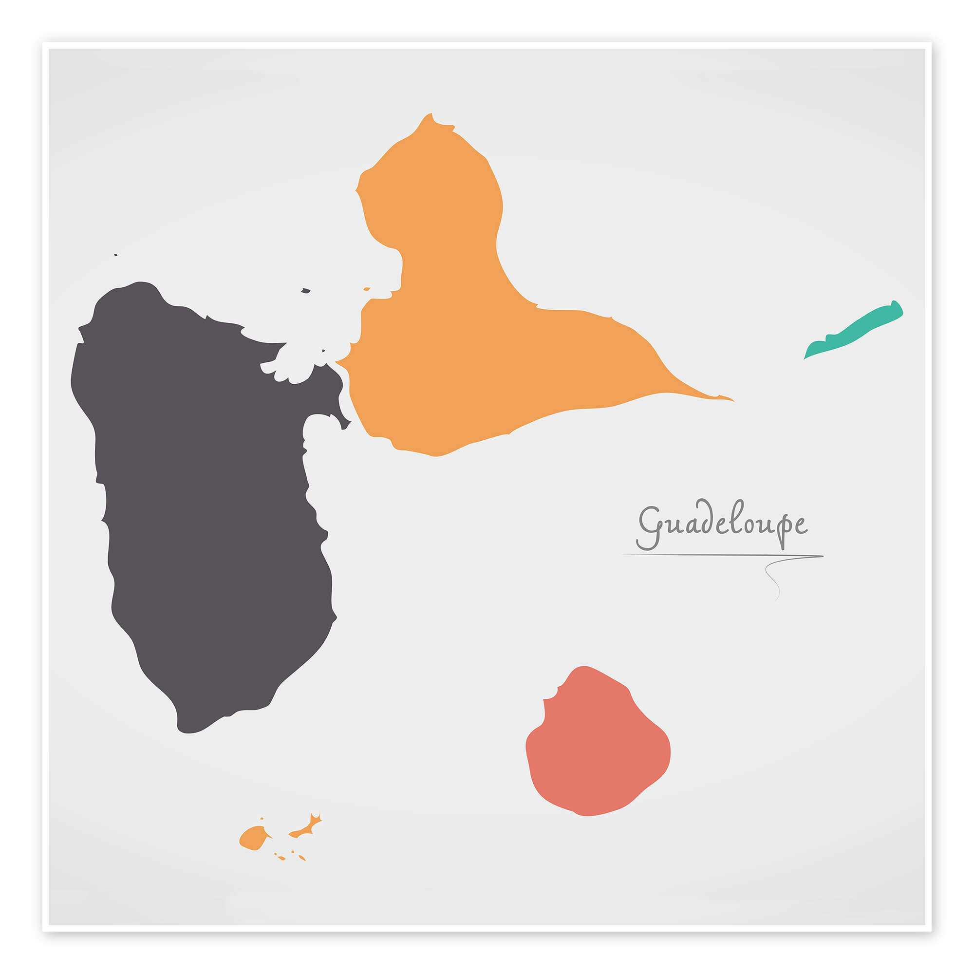 Premium Vector  Guadeloupe flag round shape