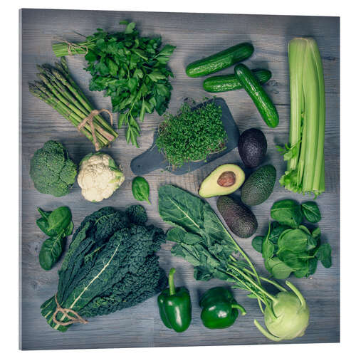 Akryylilasitaulu Alkaline foods III