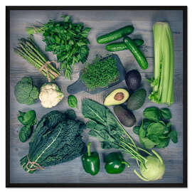 Gerahmter Kunstdruck Alkaline Lebensmittel III