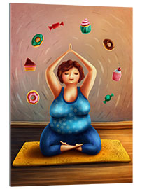 Galleriprint Fat woman doing yoga