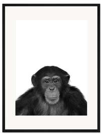 Gerahmter Kunstdruck Affentheater