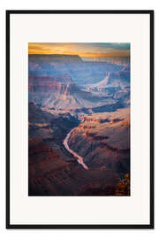 Gerahmter Kunstdruck Wunderschöner Sonnenaufgang am Grand Canyon