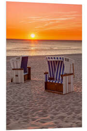 Foam board print Sunset at the Baltic Sea Beach