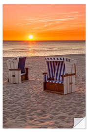 Naklejka na ścianę Sunset at the Baltic Sea Beach