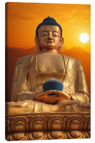 Canvas print Buddha in golden light