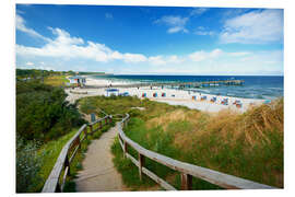 Foam board print Baltic Sea beach in Rerik