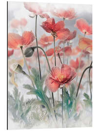 Tableau en aluminium Coquelicots HDR