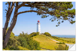 Selvklebende plakat lighthouse Dornbusch at Hiddensee