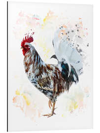 Aluminium print Digital Painting of a Colourful Rooster