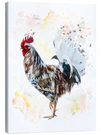 Canvas print Digital Painting of a Colourful Rooster