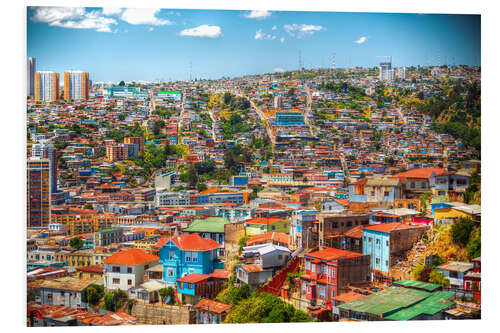 Foam board print World Heritage city of Valparaiso