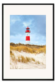 Gerahmter Kunstdruck Leuchtturm im Osten der Halbinsel Ellenbogen