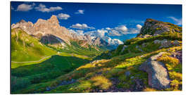 Stampa su alluminio Panoramic views of the Pale di San Martino