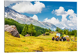 Galleritryck Tractor in summer field