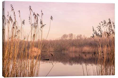 Canvastavla Pastel colored lake