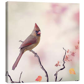 Canvas print Little bird on a branch