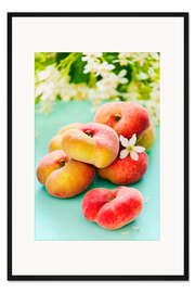 Gerahmter Kunstdruck Sommer Pfirsiche 