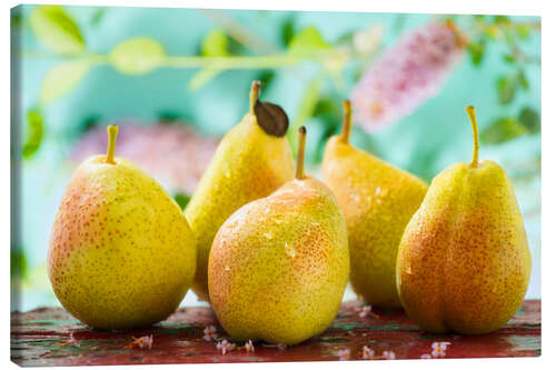 Canvastavla Five pears