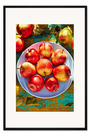 Gerahmter Kunstdruck Herbst Äpfel