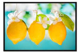 Gerahmter Kunstdruck Saftige Zitronen