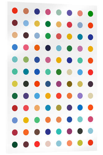 Akrylglastavla Damien Tribute - Colourful polkadots