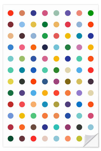 Wall sticker Damien Tribute - Colourful polkadots