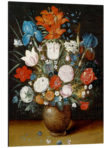 Alubild Blumenstrauß in einer Vase