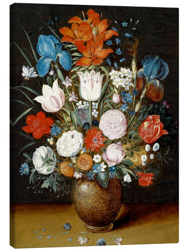 Canvastavla Bouquet of flowers in a vase 