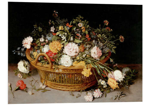 Foam board print A Basket of Flowers