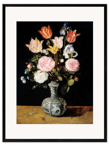 Kehystetty taidepainatus Flowers in a Chinese Vase