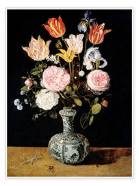 Wall print  Flowers in a Chinese Vase - Jan Brueghel d.Ä.