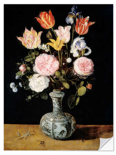 Naklejka na ścianę Flowers in a Chinese Vase