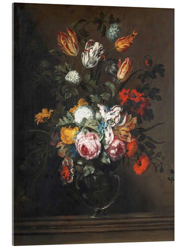 Akrylbilde Bouquet of flowers in a Venetian glass vase