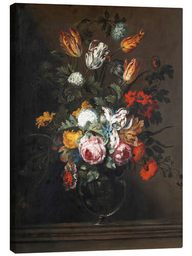 Canvas-taulu Bouquet of flowers in a Venetian glass vase