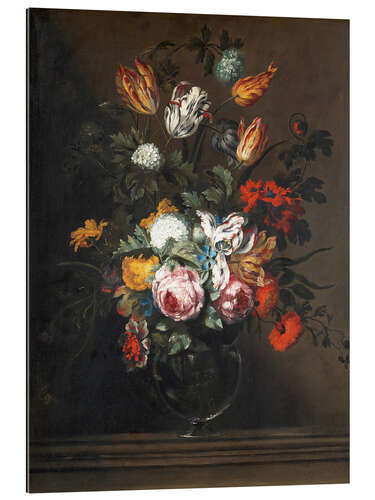 Gallery print Bouquet of flowers in a Venetian glass vase