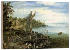 Wood print River bank
