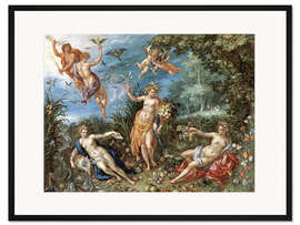 Gerahmter Kunstdruck Die vier Elemente