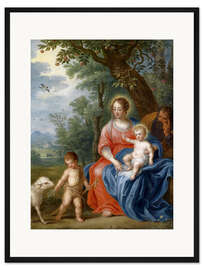 Gerahmter Kunstdruck Die Heilige Familie mit Johannes