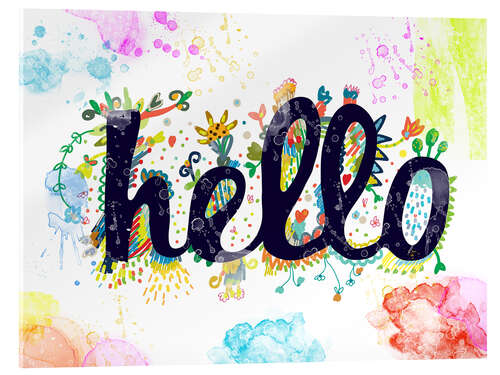 Stampa su vetro acrilico Hello