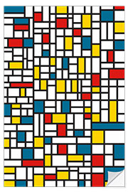 Vinilo para la pared Mondrian extremes