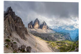 Acrylglasbild Drei Zinnen in den Dolomiten