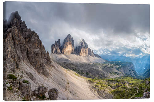 Obraz na płótnie Cloud sky at Tre Cime in Dolomite Alps