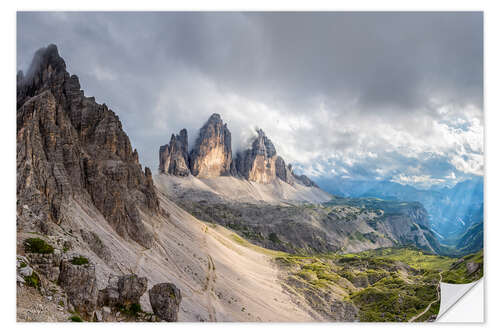 Vinilo para la pared Cloud sky at Tre Cime in Dolomite Alps