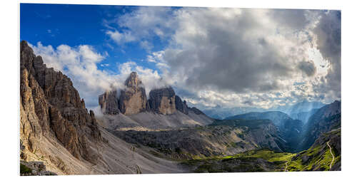 Print på skumplade Tre Cime - Dolomites