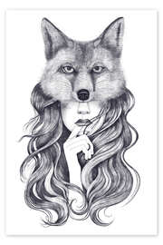 Wandbild A fox&#039; soul - Valeriya Korenkova