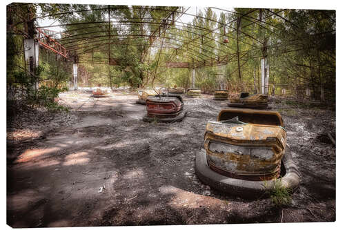 Canvas print Pripyat bumper car