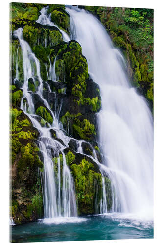 Acrylic print Detail of waterfall at Jaunpass